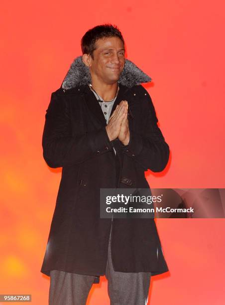 Alex Reid enters the Big Brother House for the final Celebrity version of the show at Elstree Studios on January 3, 2010 in Borehamwood, England.