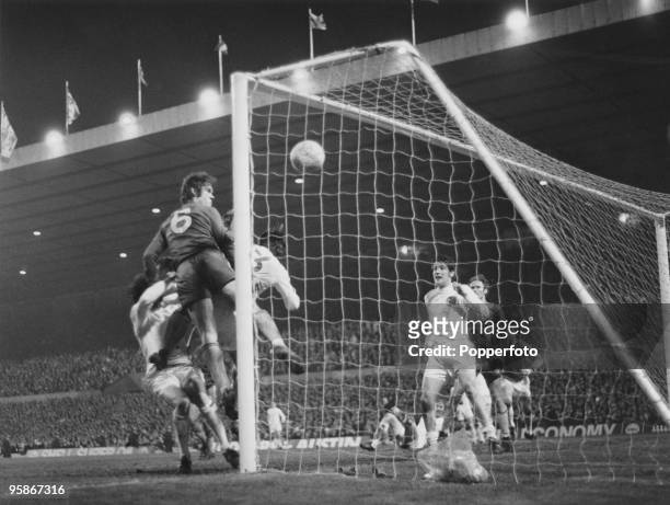The FA Cup Final replay between Chelsea and Leeds United at Old Trafford, 29th April 1970. Chelsea won 2-1. Chelsea's David Webb scores the winning...