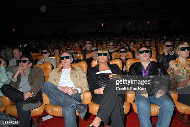 Atmosphere with 3D Glasses: Lola Dewaere and Guests attends the Jules Verne 2008 Adventure Film Festival - Opening night at the Grand Rex Cinema on...