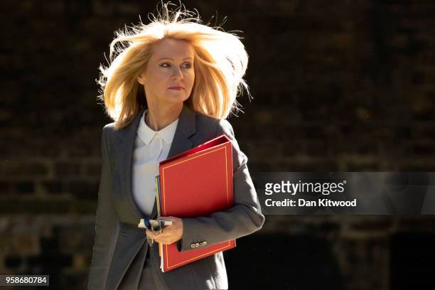 Work and Pensions Secretary Esther McVey arrives for a Cabinet meeting on 10 Downing Street on May 15, 2018 in London, England.