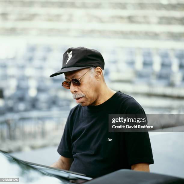 American pianist Tommy Flanagan performs on stage at the Jazz A Vienne Festival held in Vienne, France in July 1995.