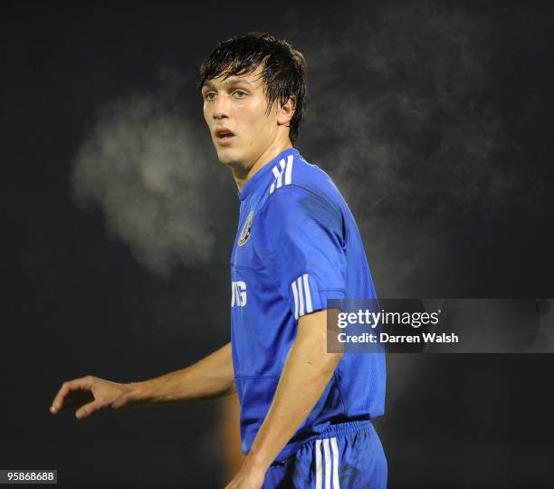 Jack Cork of Chelsea Reserves during a Barclays Premier Reserve League south match between Chelsea Reserves and Wolverhampton Wanderers Reserves at...