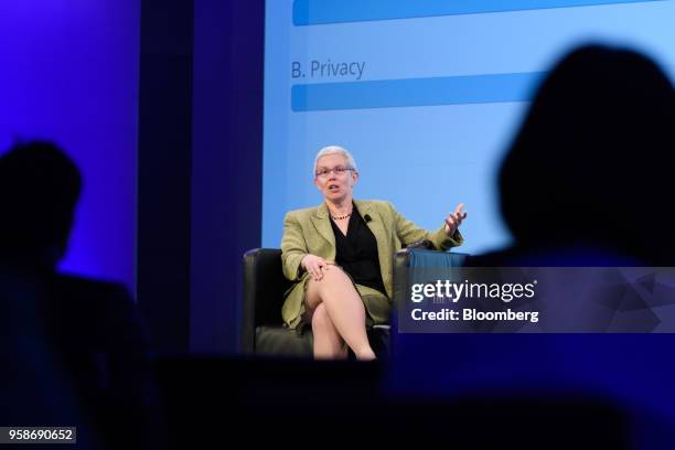 Sophie Richardson, China director of Human Rights Watch, speaks during the Wall Street Journal CEO Council in Tokyo, Japan, on Tuesday, May 15, 2018....