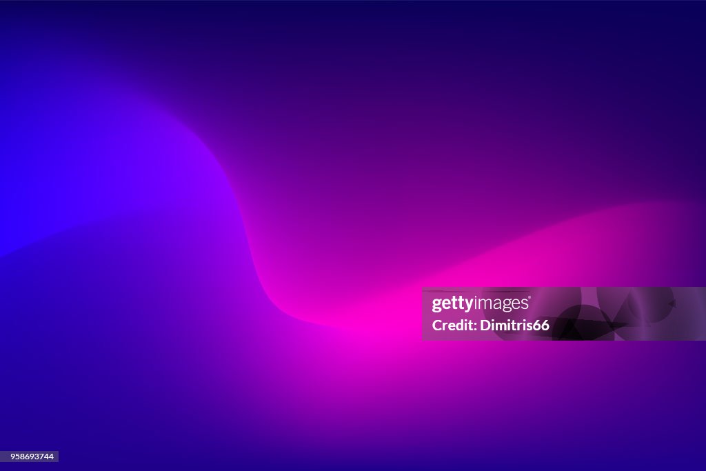 Sendero de luz roja abstracta sobre fondo azul