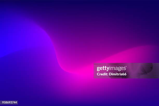 abstract red light trail on blue background - neon stock illustrations