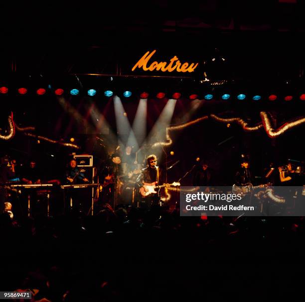 Jeff Lynne of the Electric Light Orchestra performs on stage at the Montreux Rock Festival held in Montreux, Switzerland in May 1986.