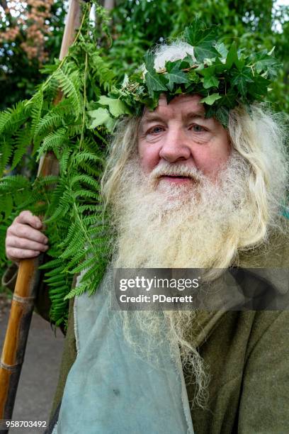 nimbin community elder marches at mardi grass. - nimbin stock pictures, royalty-free photos & images