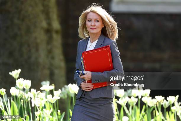 Esther McVey, U.K. Work and pensions secretary, arrives to attend a meeting of cabinet minsters at number 10 Downing Street in London, U.K., on...