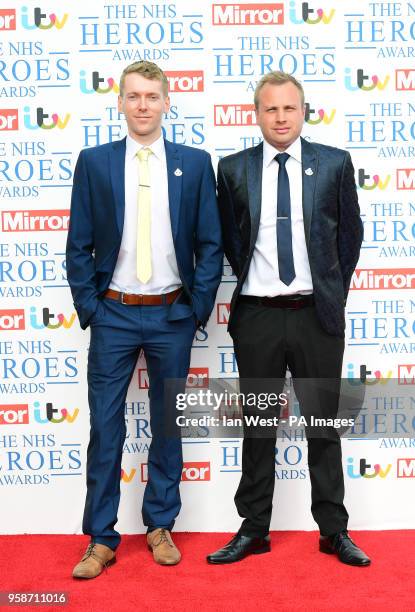 Dan Farnworth and Rich Morton attending the NHS Heroes Awards at the London Hilton on Park Lane