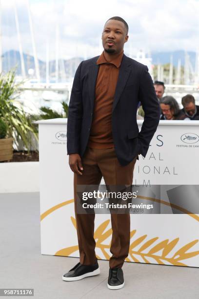 Actor Corey Hawkins attends the photocall for "BlacKkKlansman" during the 71st annual Cannes Film Festival at Palais des Festivals on May 15, 2018 in...