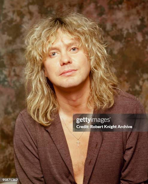 Posed portrait of Joe Elliott, lead singer of British band Def Leppard on September 05, 2000.