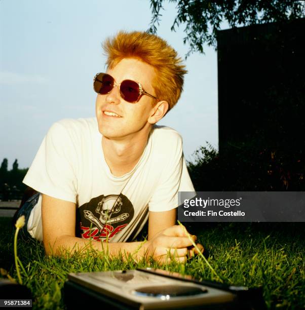 Andrew Fletcher, musician with British band Depeche Mode in Basildon, Essex in 1980.