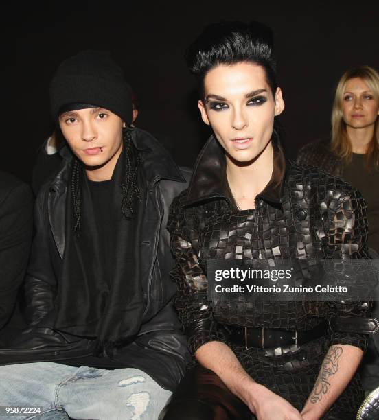 Tom and Bill Kaulitz of Tokio Hotel attend the Z Zegna Milan Menswear Autumn/Winter 2010 show on January 19, 2010 in Milan, Italy.