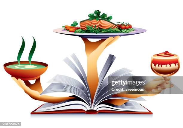 cook book - recipe book stock illustrations