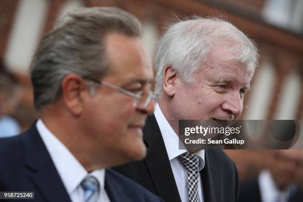 Dieter Romann , head of the German Federal Police and German Interior Minister Horst Seehofer visit Federal Police headquarters on May 15, 2018 in...