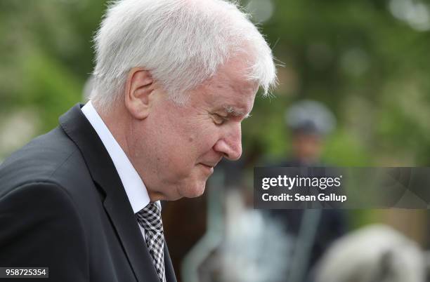 German Interior Minister Horst Seehofer visits German Federal Police headquarters on May 15, 2018 in Potsdam, Germany. Seehofer, who took office with...