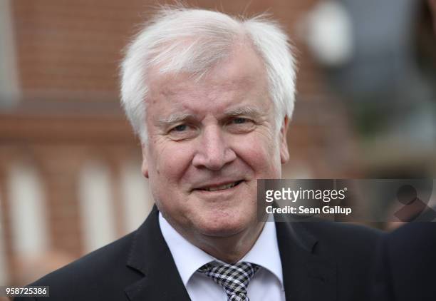 German Interior Minister Horst Seehofer visits German Federal Police headquarters on May 15, 2018 in Potsdam, Germany. Seehofer, who took office with...