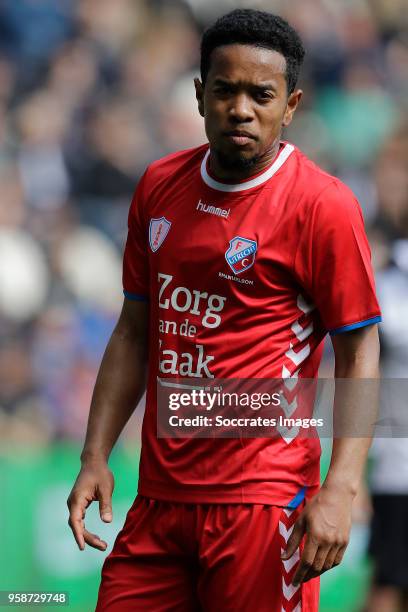 Urby Emanuelson of FC Utrecht during the Dutch Eredivisie match between Heracles Almelo v FC Utrecht at the Polman Stadium on April 29, 2018 in...