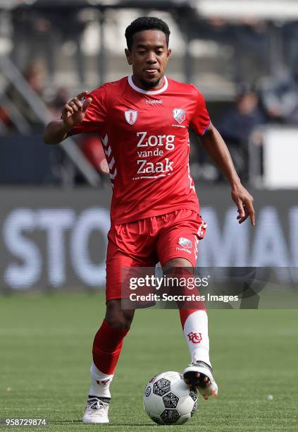 Urby Emanuelson of FC Utrecht during the Dutch Eredivisie match between Heracles Almelo v FC Utrecht at the Polman Stadium on April 29, 2018 in...