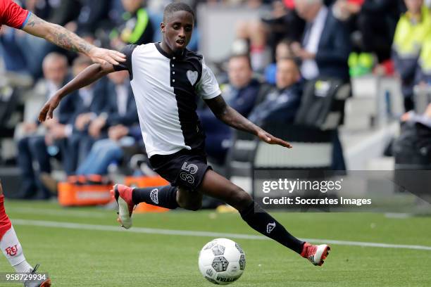 Jamiro Monteiro of Heracles Almelo during the Dutch Eredivisie match between Heracles Almelo v FC Utrecht at the Polman Stadium on April 29, 2018 in...