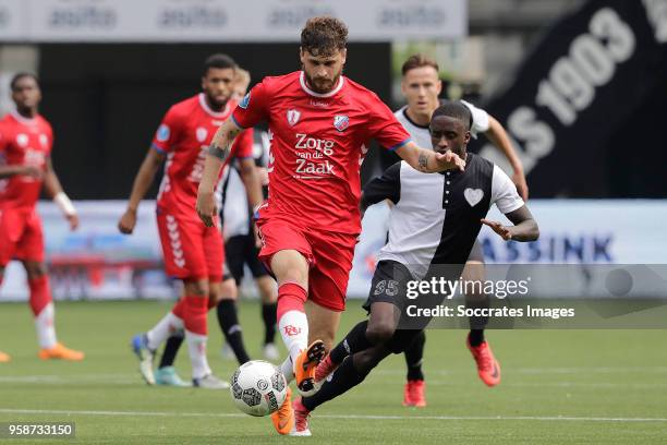 Mateusz Klich of FC Utrecht, Jamiro Monteiro of Heracles Almelo during the Dutch Eredivisie match between Heracles Almelo v FC Utrecht at the Polman...