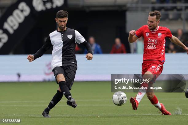 Mohammed Osman of Heracles Almelo, Sander van de Streek of FC Utrecht during the Dutch Eredivisie match between Heracles Almelo v FC Utrecht at the...