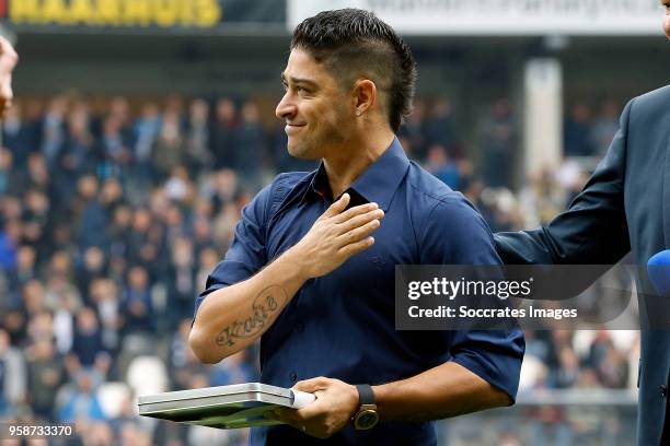 Everton during the Dutch Eredivisie match between Heracles Almelo v FC Utrecht at the Polman Stadium on April 29, 2018 in Almelo Netherlands