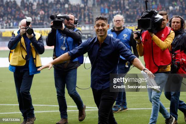 Everton during the Dutch Eredivisie match between Heracles Almelo v FC Utrecht at the Polman Stadium on April 29, 2018 in Almelo Netherlands