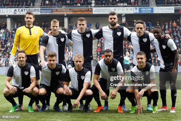 Teamphoto of Heracles Almelo during the Dutch Eredivisie match between Heracles Almelo v FC Utrecht at the Polman Stadium on April 29, 2018 in Almelo...