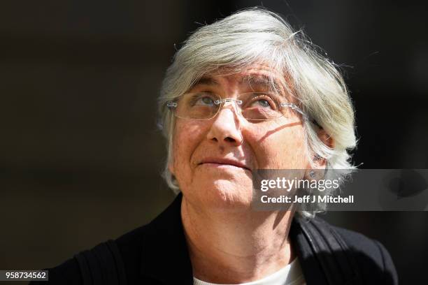 Clara Ponsati departs the Sheriff Court for the latest hearing in her battle against extradition to Spain on May 15, 2018 in Edinburgh,Scotland....