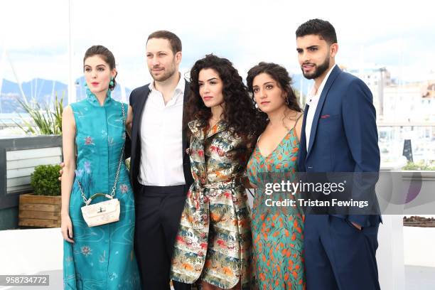 Zoe Fauconnet, Maxime Pambet, Sabrina Ouazani, Gabrielle Cohen and Soulaymane Rkiba attend Talents Adami 2018 Photocall during the 71st annual Cannes...