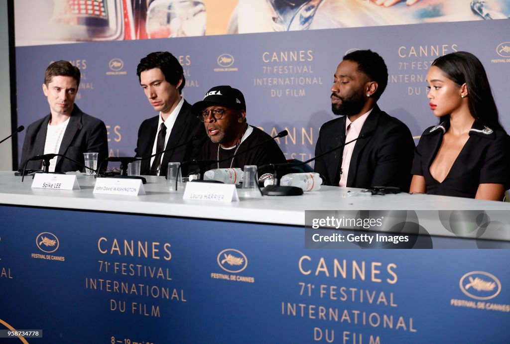 "BlacKkKlansman" Press Conference - The 71st Annual Cannes Film Festival