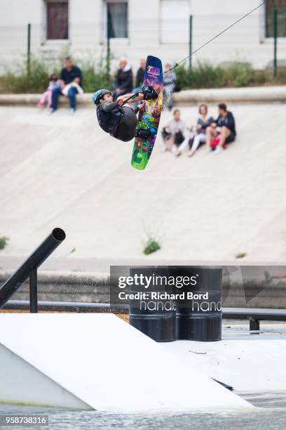 1st place Claudia Pagnini of Italia competes during the Wakeboard Women Final during the FISE on May 12, 2018 in Montpellier, France.