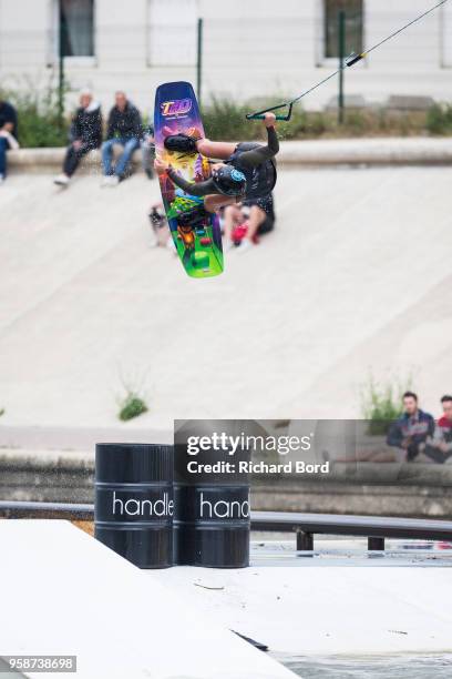 1st place Claudia Pagnini of Italia competes during the Wakeboard Women Final during the FISE on May 12, 2018 in Montpellier, France.