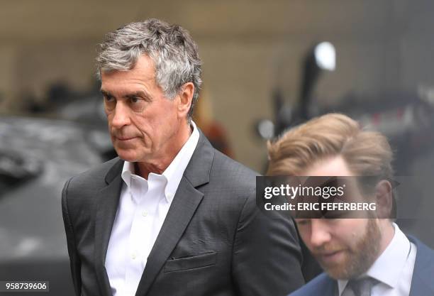 Former French budget minister Jerome Cahuzac , who was handed a three-year jail term in 2016 for tax evasion arrives to attend the opening hearing of...