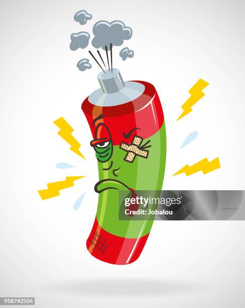 ilustraciones, imágenes clip art, dibujos animados e iconos de stock de batería eléctrica en mal estado - separacion de basura