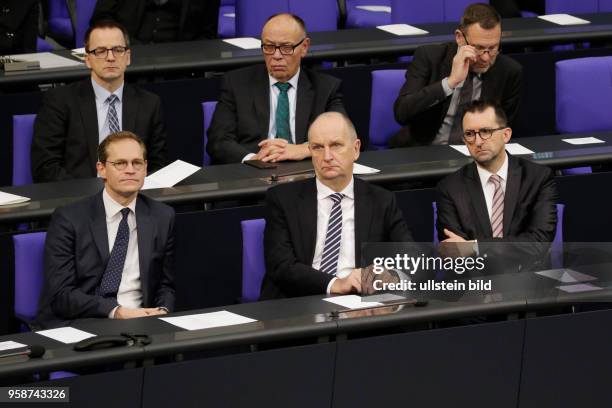 Michael Müller Regierender Bürgermeister von Berlin, Dietmar Woidke, seit 2013 Ministerpräsident des Landes Brandenburg, Deutschland, Berlin,...