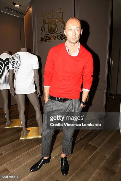 Designer Milan Vukmirovic attends theTrussardi 1911 presentation at the Trussardi 1911 Showroom during Milan Fashion Week Menswear Autumn/Winter 2010...