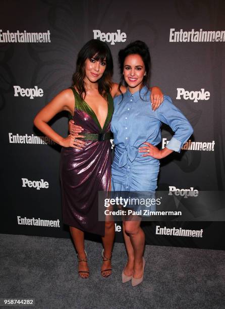 Stephanie Beatriz and Melissa Fumero attend the 2018 Entertainment Weekly & PEOPLE Upfront at The Bowery Hotel on May 14, 2018 in New York City.