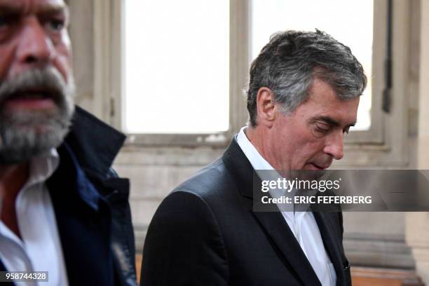 Former French budget minister Jerome Cahuzac , who was handed a three-year jail term in 2016 for tax evasion arrives with his lawyer Eric...