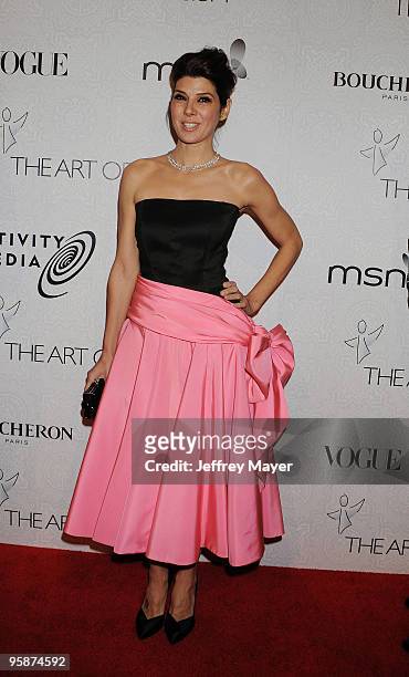 Actress Marisa Tomei arrives at The Art of Elysium's 3rd Annual Black Tie Charity Gala "Heaven" on January 16, 2010 in Los Angeles, California.