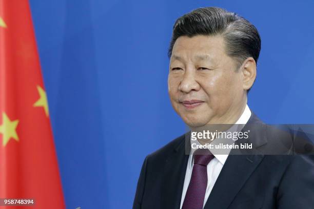 Staatspräsident der Volksrepublik China, Xi Jinping, Pressestatements der BK’in und des Staatspräsidenten der Volksrepublik China, Xi Jinping, vor...