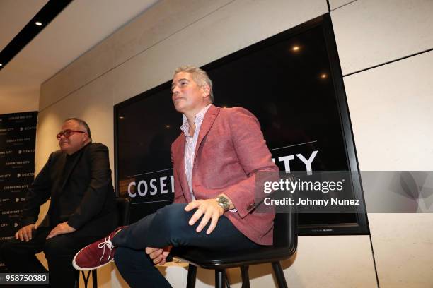 Armando Correa and Boris Izaguirre attend the Boris Izaguirre "Tiempos de Tormenta" Book Launch on May 14, 2018 in New York City.