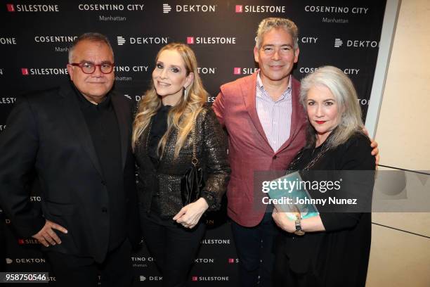 Armando Correa, Titina Penzini, Boris Izaguirre, and Victoria Benatar attend the Boris Izaguirre "Tiempos de Tormenta" Book Launch on May 14, 2018 in...