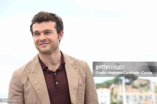 Alden Ehrenreich attends "Solo: A Star Wars Story" Photocall during the 71st annual Cannes Film Festival at Palais des Festivals on May 15, 2018 in...