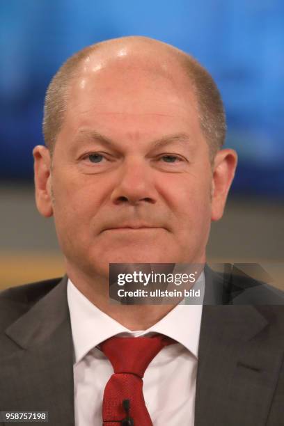 Olaf Scholz in der ARD-Talkshow ANNE WILL am in Berlin Thema der Sendung: G20-Bilanz - War es das wert?