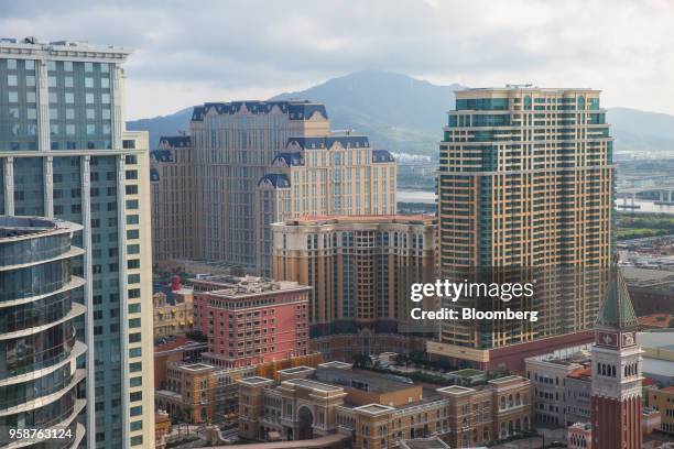 The Venetian Macao resort and casino, operated by Sands China Ltd., a unit of Las Vegas Sands Corp., is seen from the Morpheus hotel, developed by...