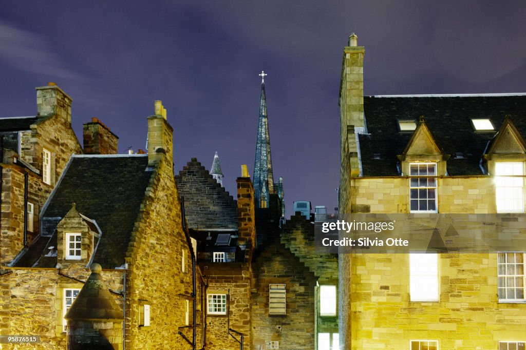 Houses viewed from Edinburgh castle