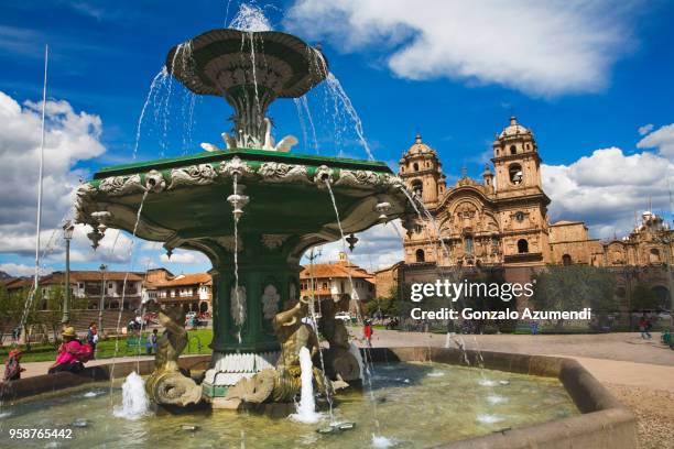 compañia de jesus chuch in cusco - compañia stock pictures, royalty-free photos & images