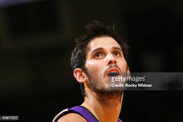 Omri Casspi of the Sacramento Kings looks on during the game against the Golden State Warriors at Oracle Arena on January 8, 2010 in Oakland,...